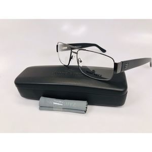 New Wide Guyz Gunmetal & Black SHANK Eyeglasses 60mm for The Stylish Large Man